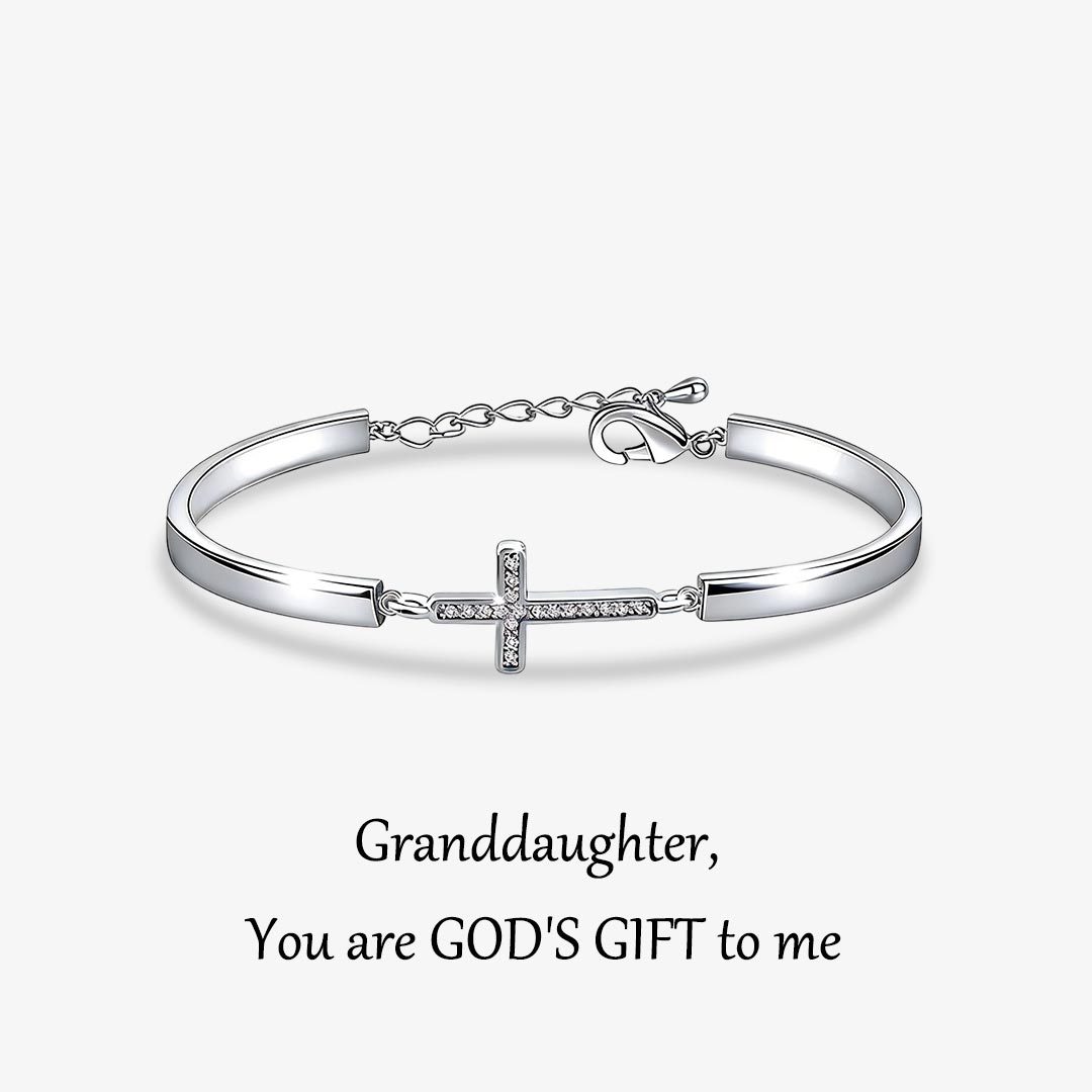 For Granddaughter - You Are GOD'S GIFT To Me Cross Bracelet