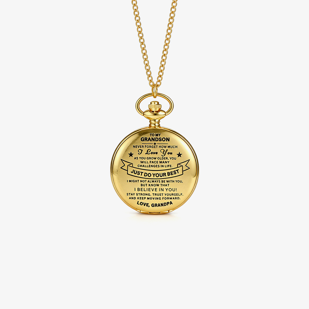 Best Gift For Son - Just Do Your Best Luxury Vintage Pocket Watch