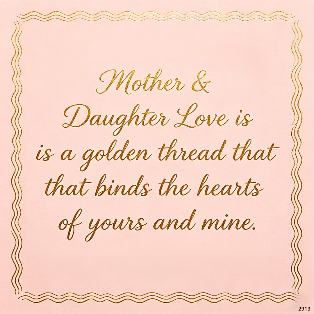 Mother & Daughter's Love is a golden thread Heart Ring