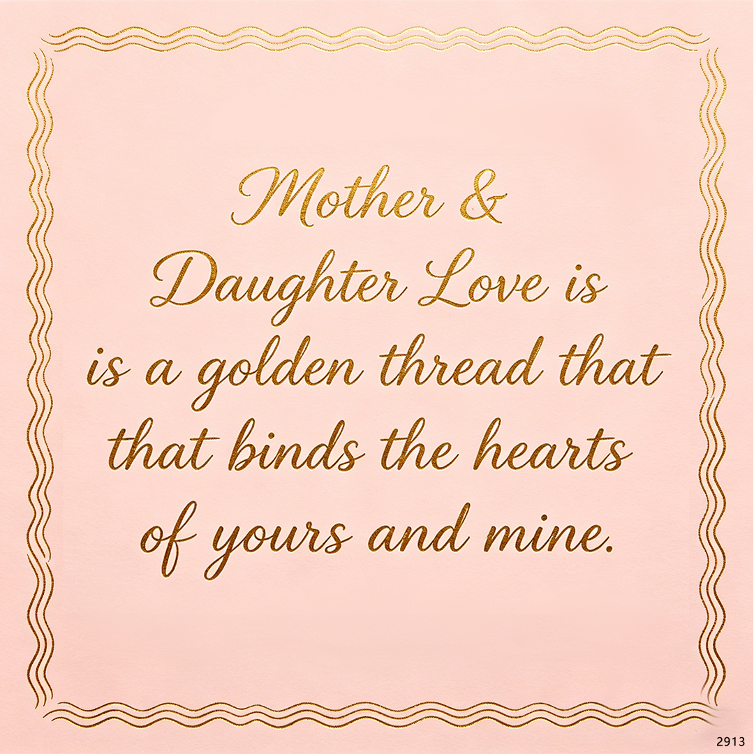 Mother & Daughter's Love is a golden thread Heart Ring