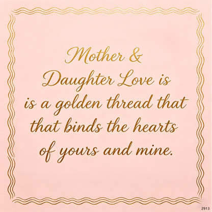 Mother & Daughter's Love is a golden thread Heart Ring