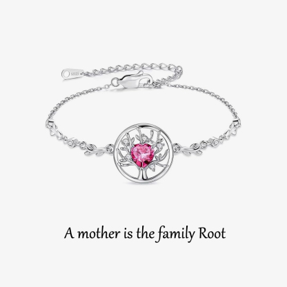  A mother is the family Root Custom Birthstone Bracelet