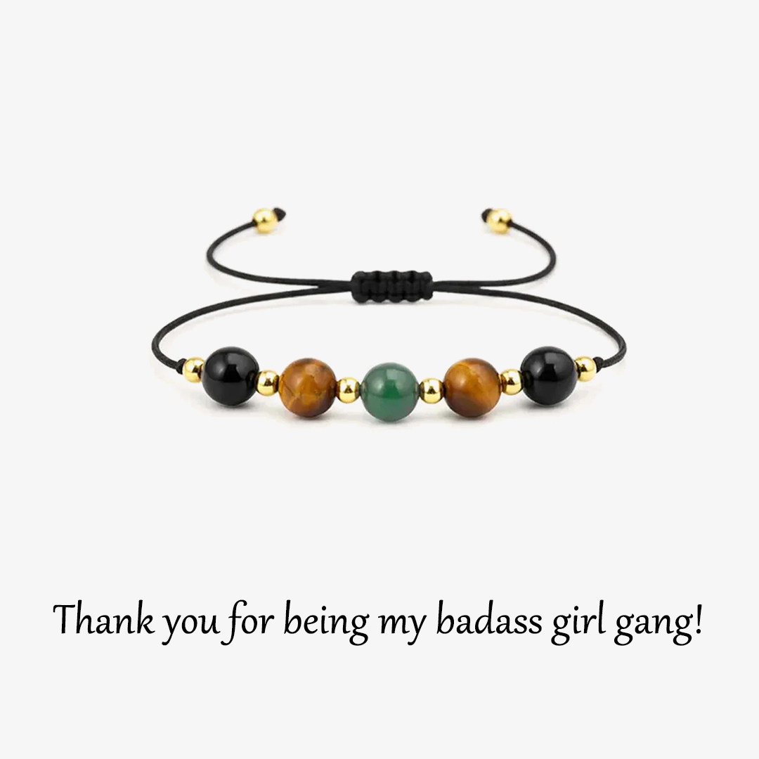 Girl Gang Courage and Strength Crystal Bracelet