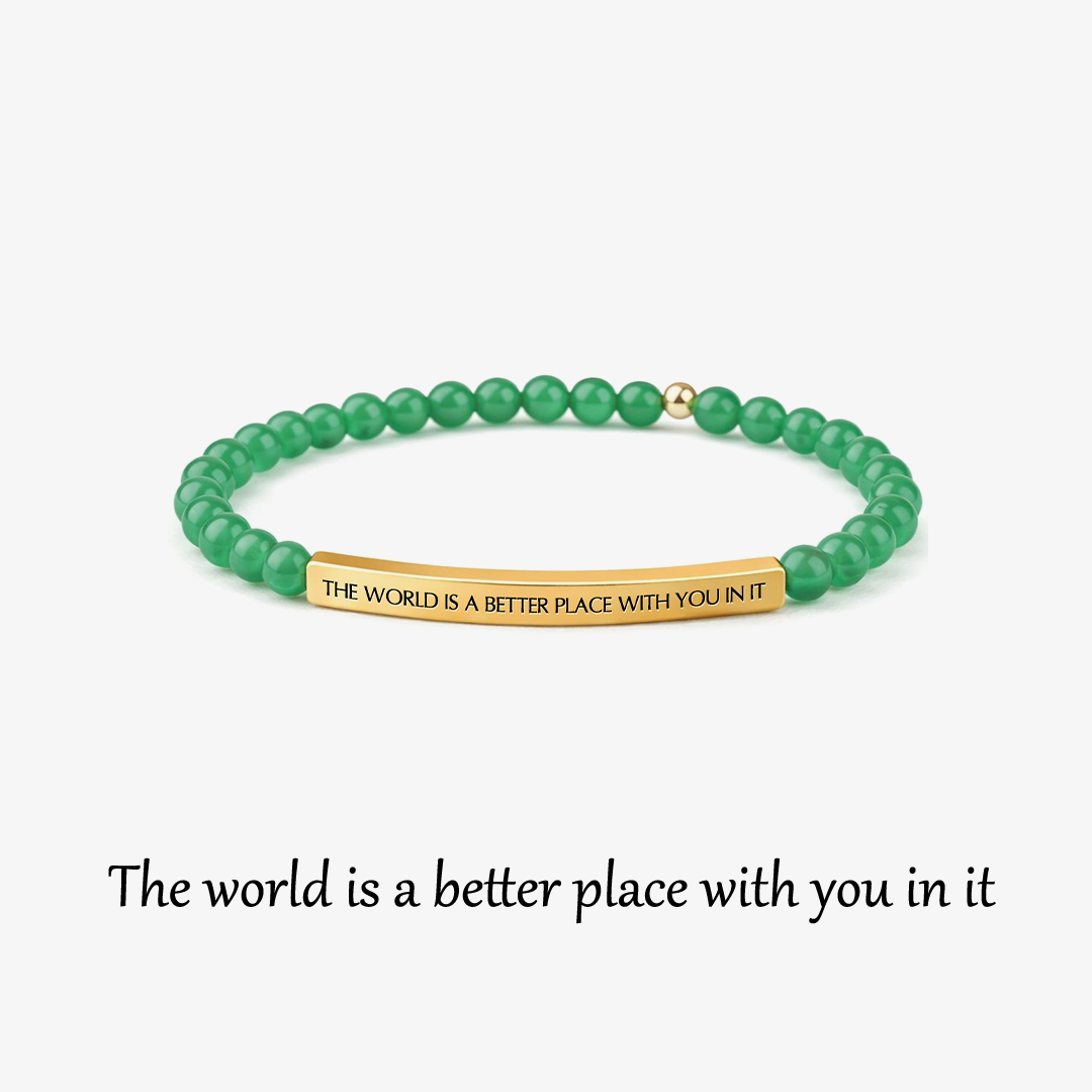 The World Is A Better Place With You In It Bead Bracelet