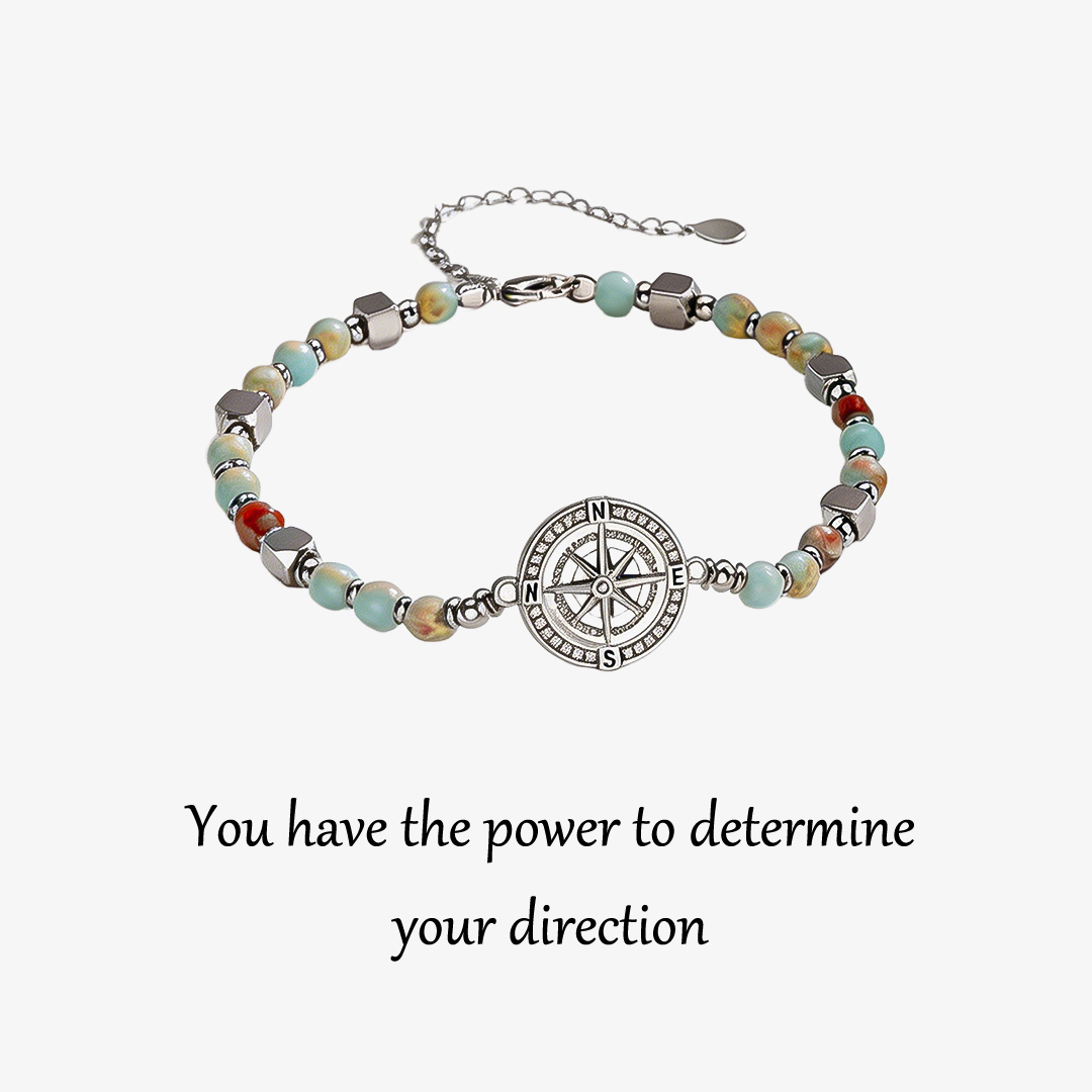 Congratulations - Going Places Graduation Compass bracelet