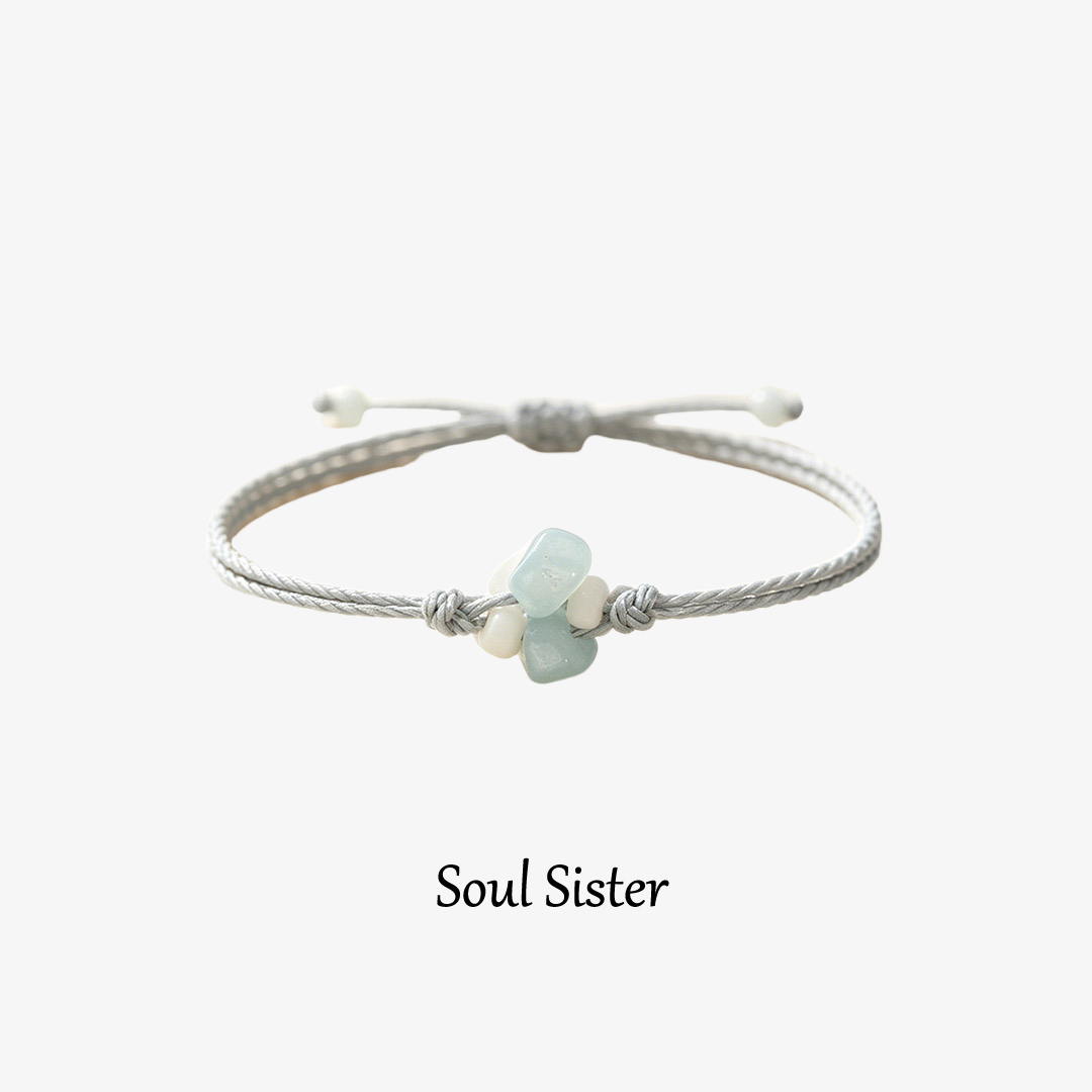 For Friends - I'm deeply grateful to have you Sea glass Bracelet