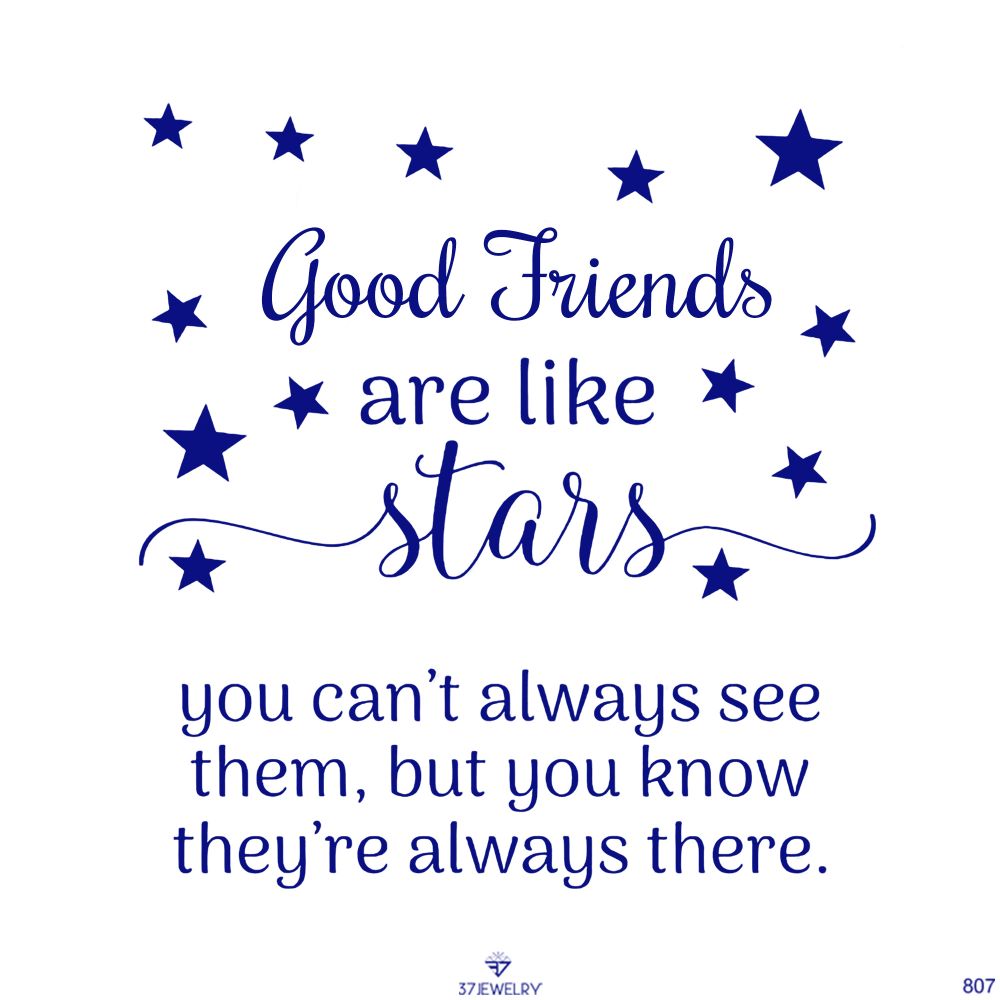 For Friend - Good Friends Are Like Stars Sister Card Necklace
