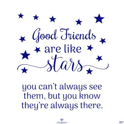 For Friend - Good Friends Are Like Stars Sister Card Necklace