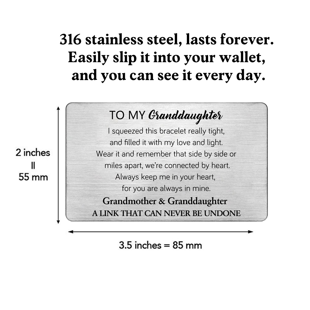 For Granddaughter - A LINK THAT CAN NEVER BE UNDONE Peach Blossom Knot Bracelet