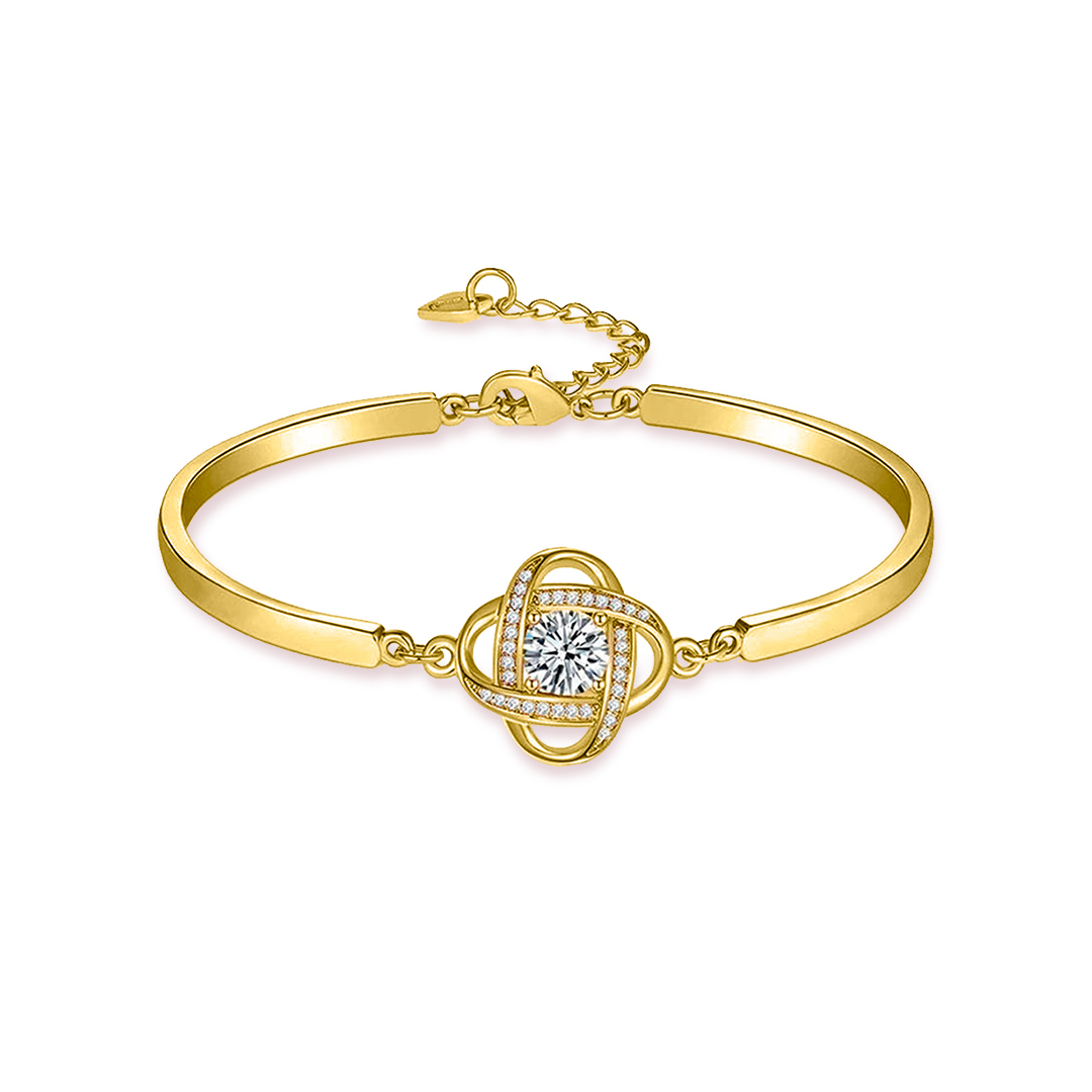 For Daughter - I Am Always With You Diamond Knot Bracelet