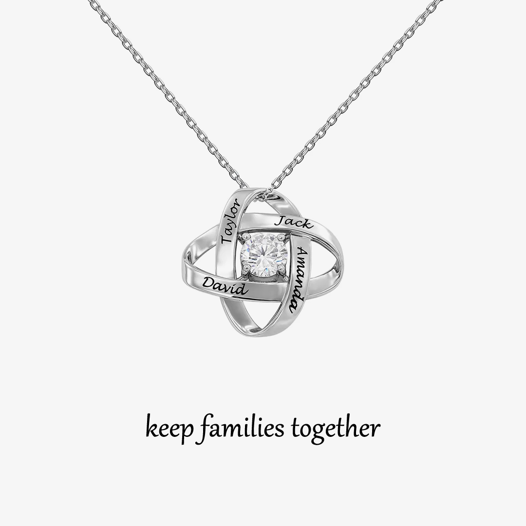 For Mother - Specialized With Kids' Names Eternal Knot Necklace