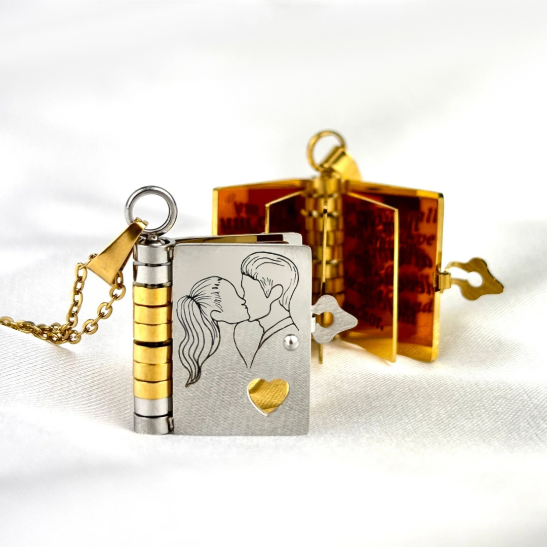 For Love Book Necklace