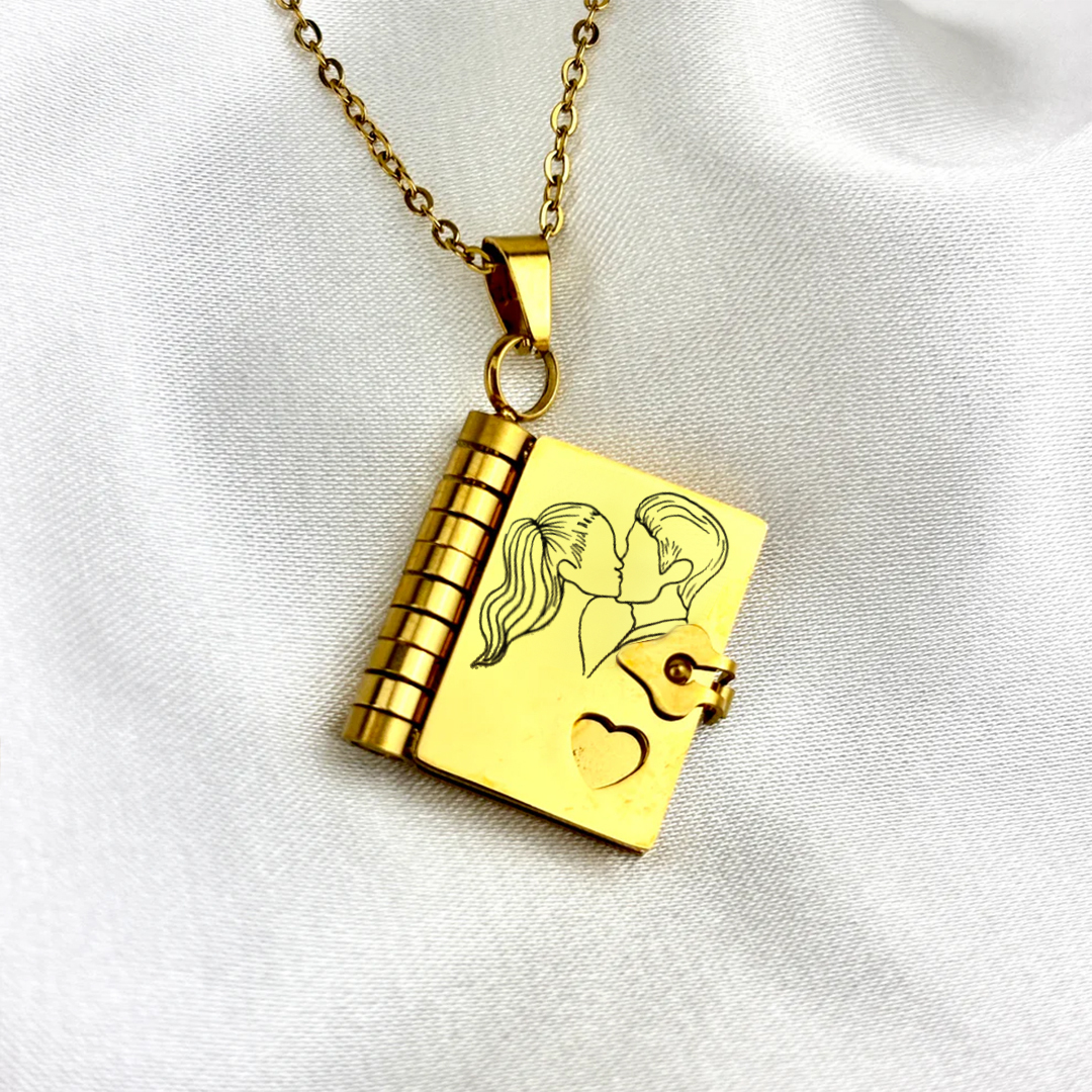 For Love Book Necklace