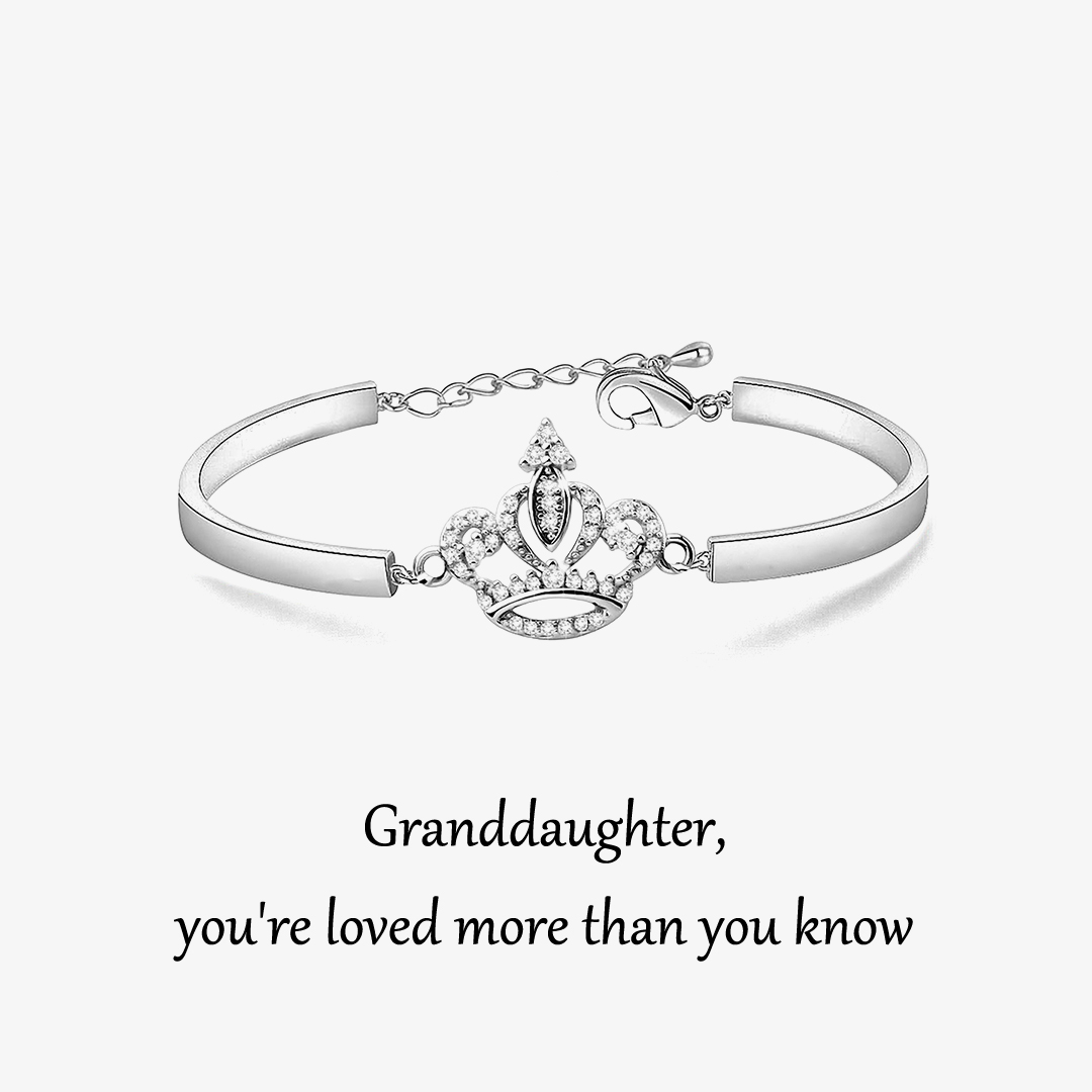 For Granddaughter- Love You Forever And always Crown  Bracelet