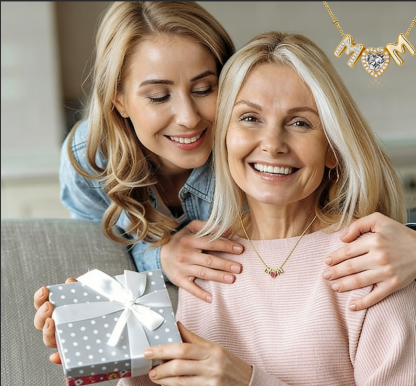 Custom Mother's Birthstone Letter Necklace