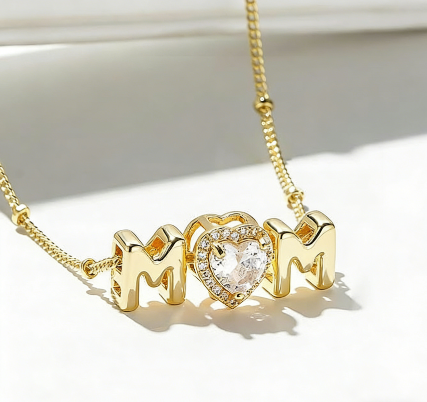 Custom Mother's Birthstone Letter Necklace