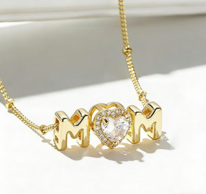 Custom Mother's Birthstone Letter Necklace