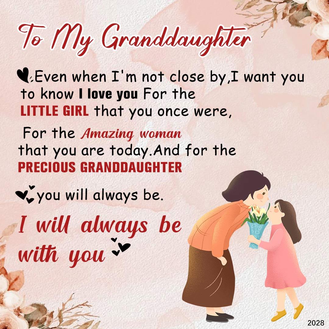 For Granddaughter - I Will Always Be With You Double Heart Bracelet