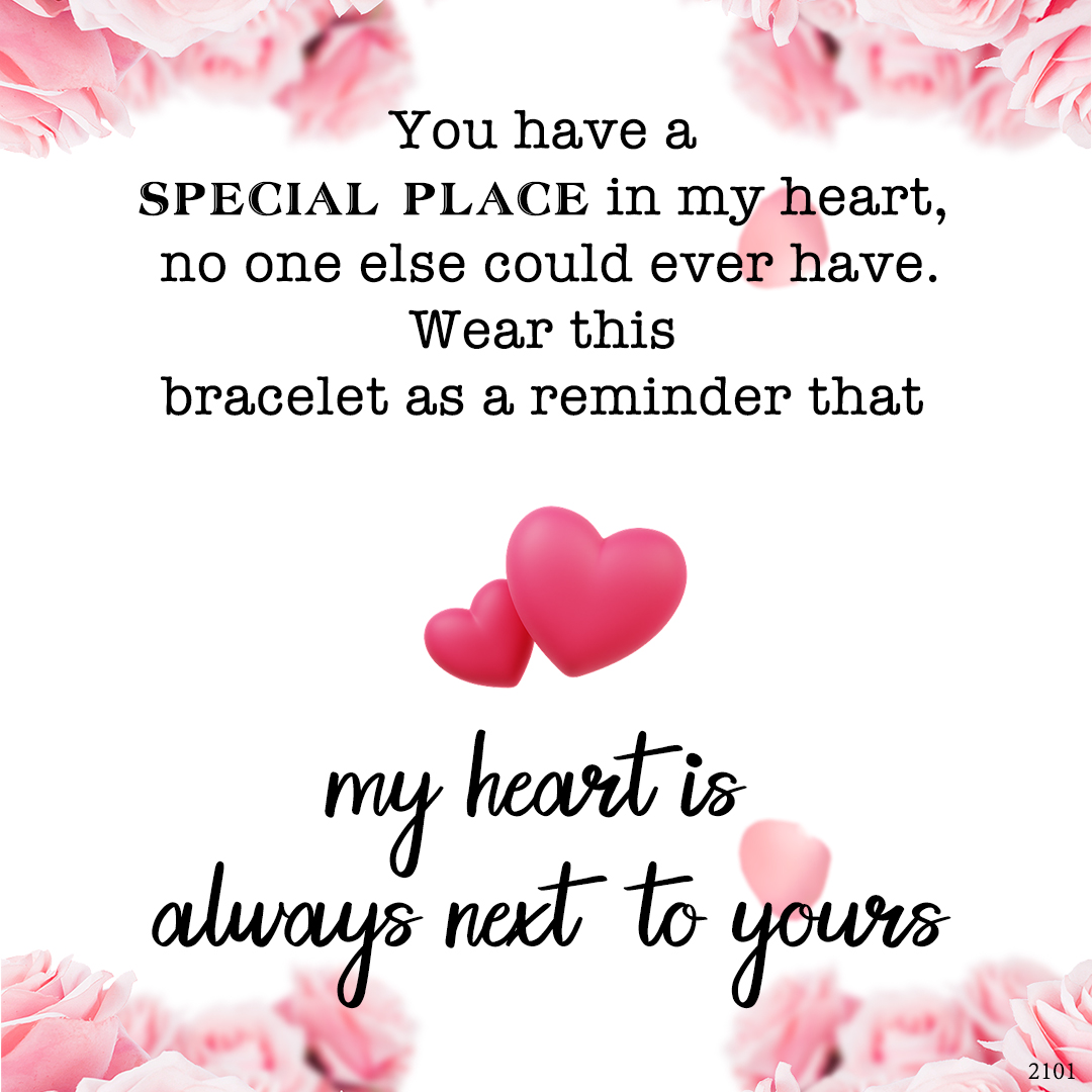 For Love -  S925 My Heart Is Always Next To Yours Heart To Heart Bracelet