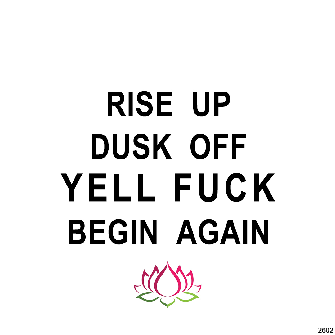 Yell Fuck and Begin Again Lotus Ring
