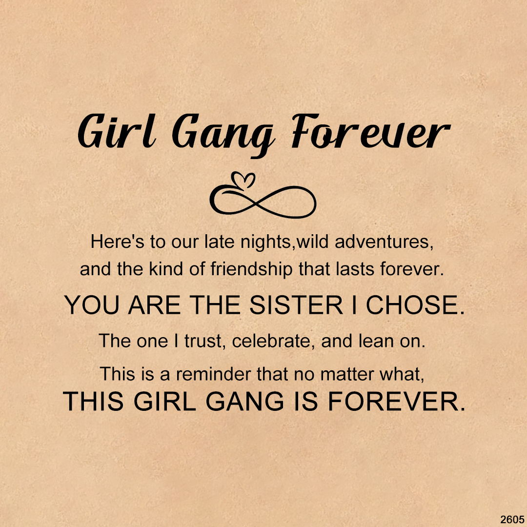 For Friend - Girl Gang Forever Infinity Heart Beat Bracelet