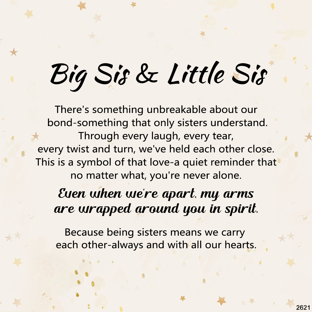 For Friend - Being sisters means we carry each other Star Pendant Necklace