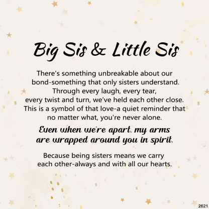 For Friend - Being sisters means we carry each other Star Pendant Necklace