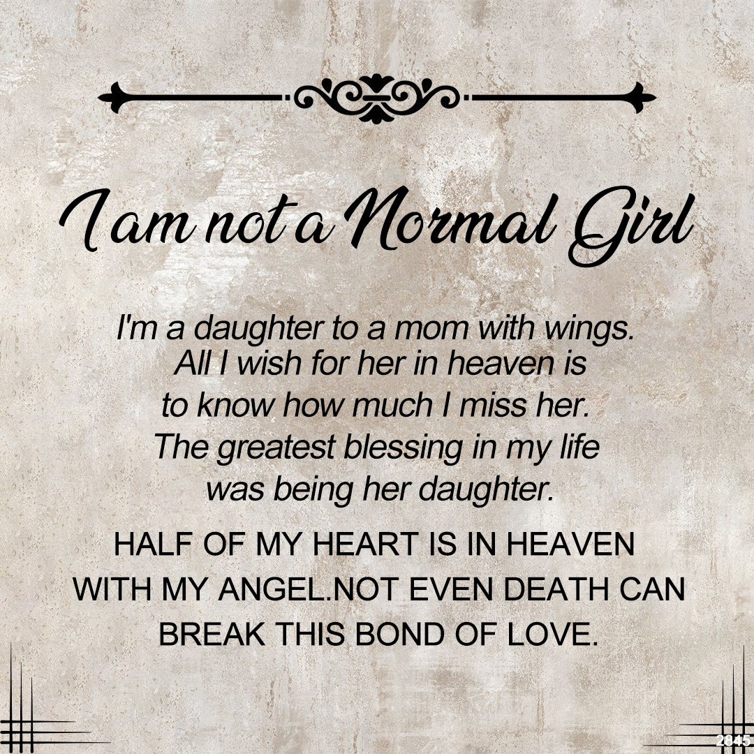 For Memorial - I'm A Daughter To A Mom With Wings Custom Name ring