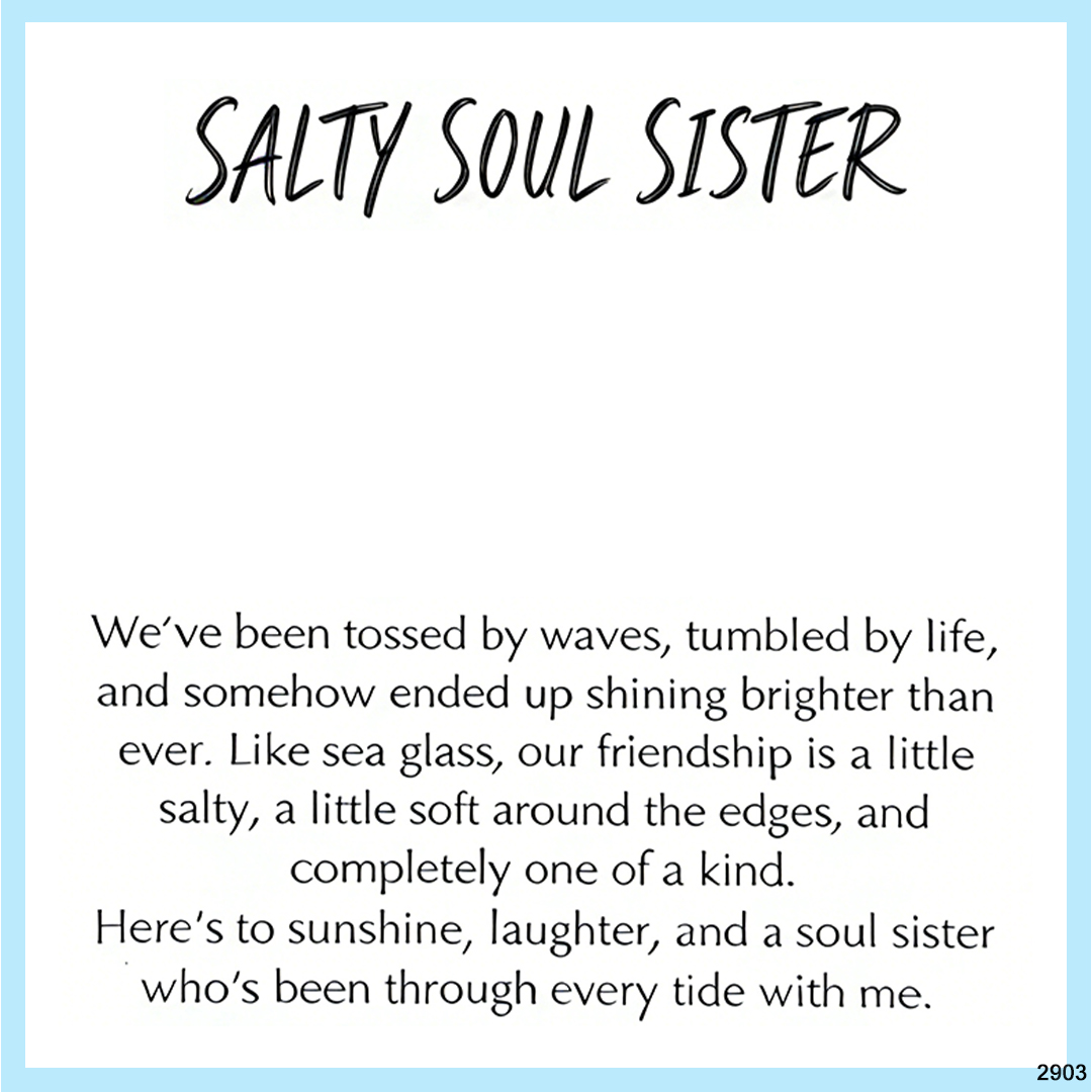 For Friends - Salty Soul Sister Sea Glass Necklace