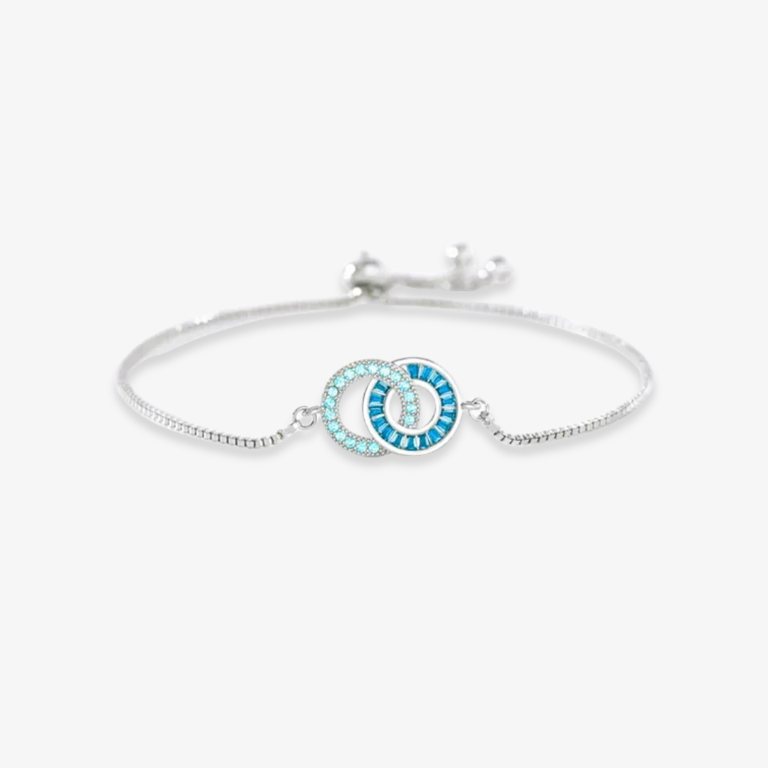 Mother & Daughter Customized Birthstones Circle Bracelet