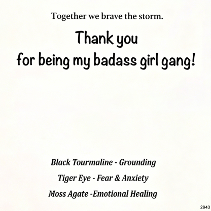 Girl Gang Courage and Strength Crystal Bracelet