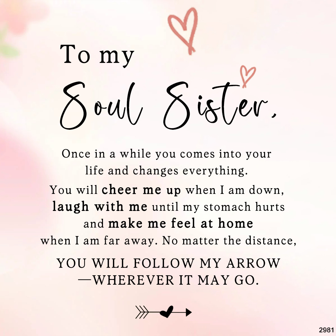 For Friend-Soul Sister Double Hearts Custom Birthstones Bracelet