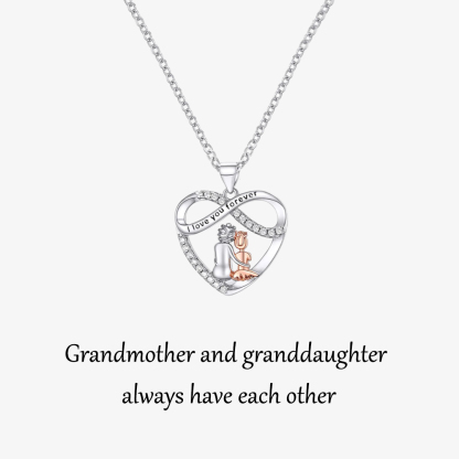 For Granddaughter- S925 You Will Always Have Me And I Will Always Have You Infinity Heart Necklace