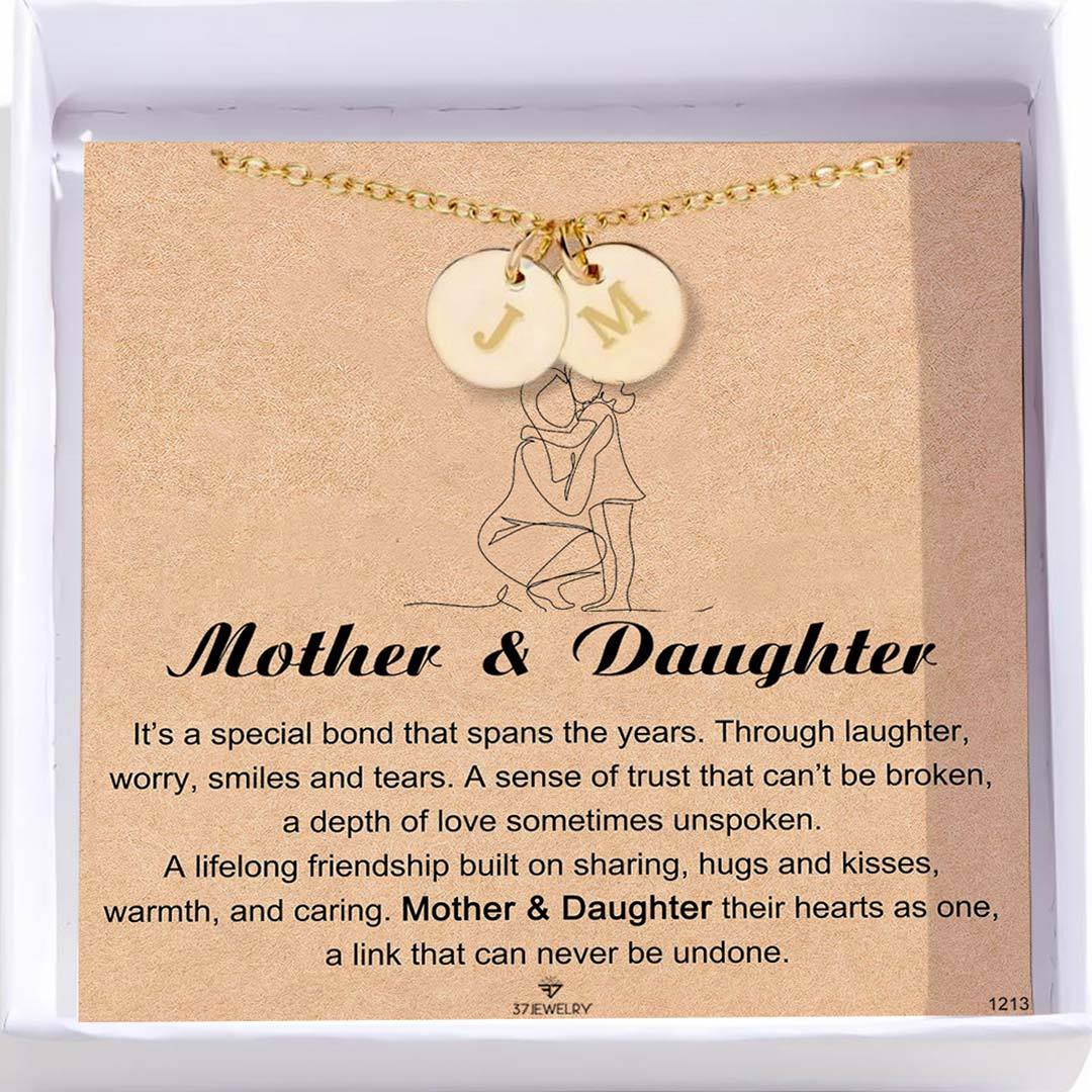 Mother & Daughter – Initial Disc Necklace