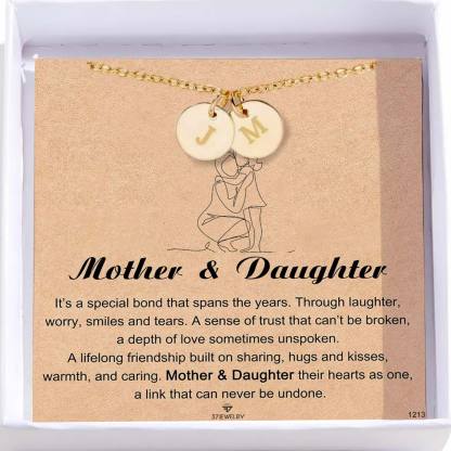 Mother & Daughter – Initial Disc Necklace
