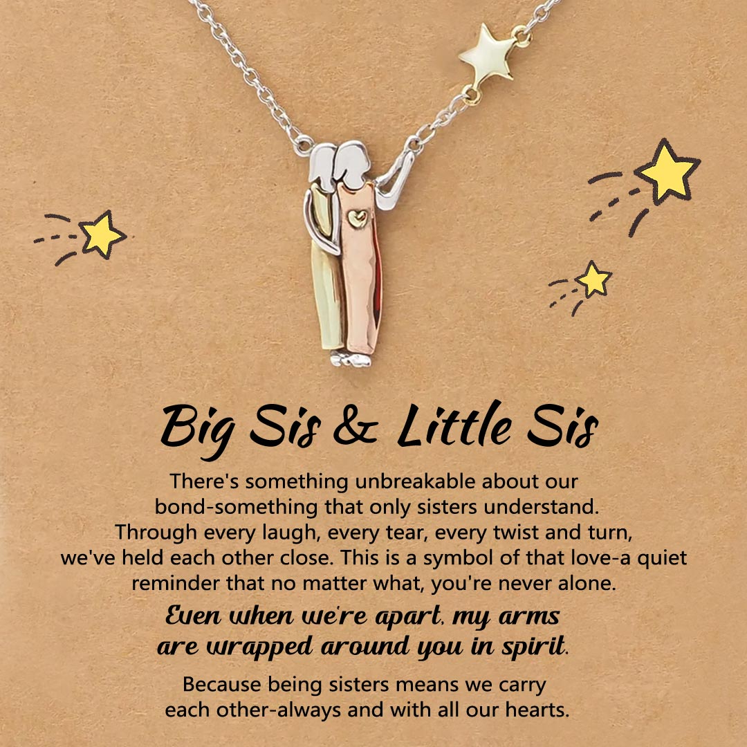 For Friend - Being sisters means we carry each other Star Pendant Necklace
