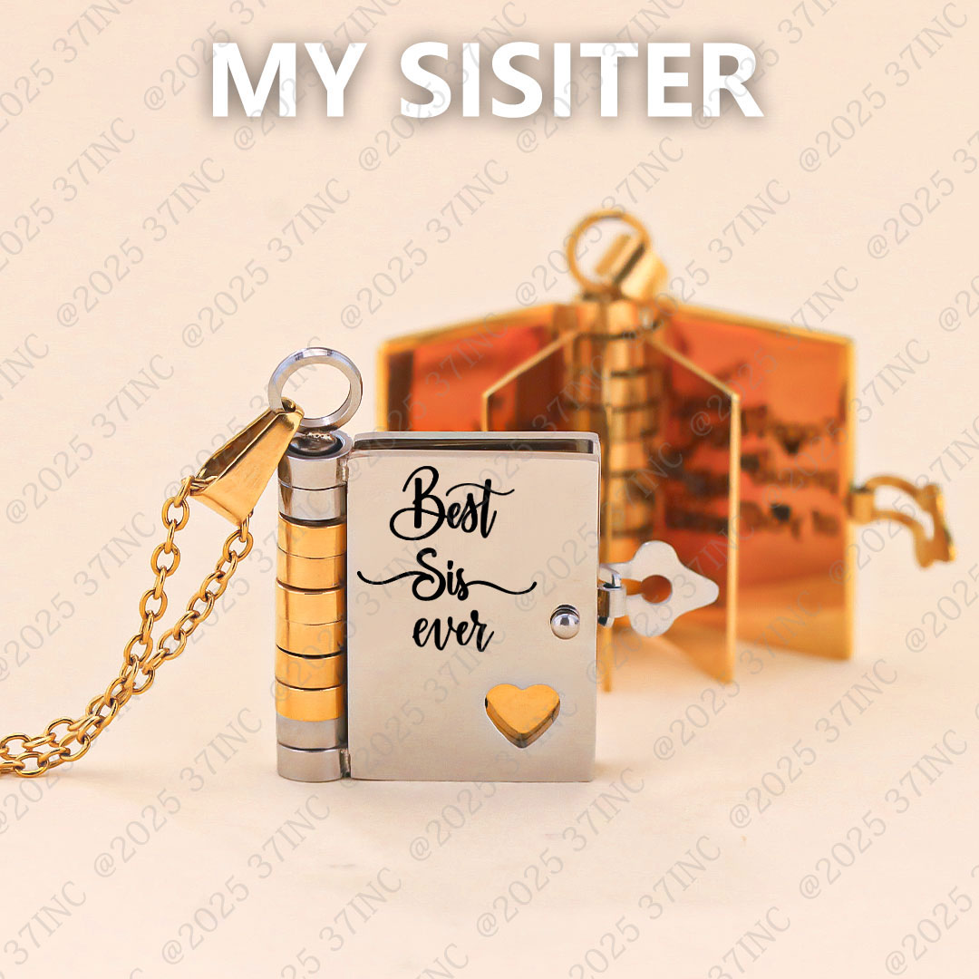 For Sisters- My life is better with you in it Book Necklace