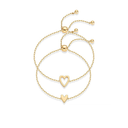 Mother And Daughter Heart Beat Bracelet