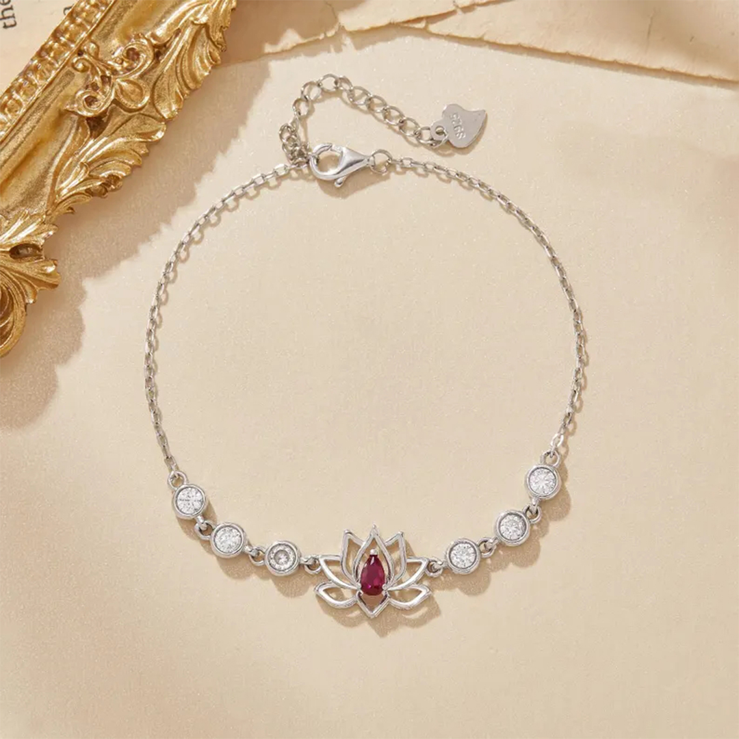 Fuck It and Begin Again Waterlily Lotus Flower Bracelet