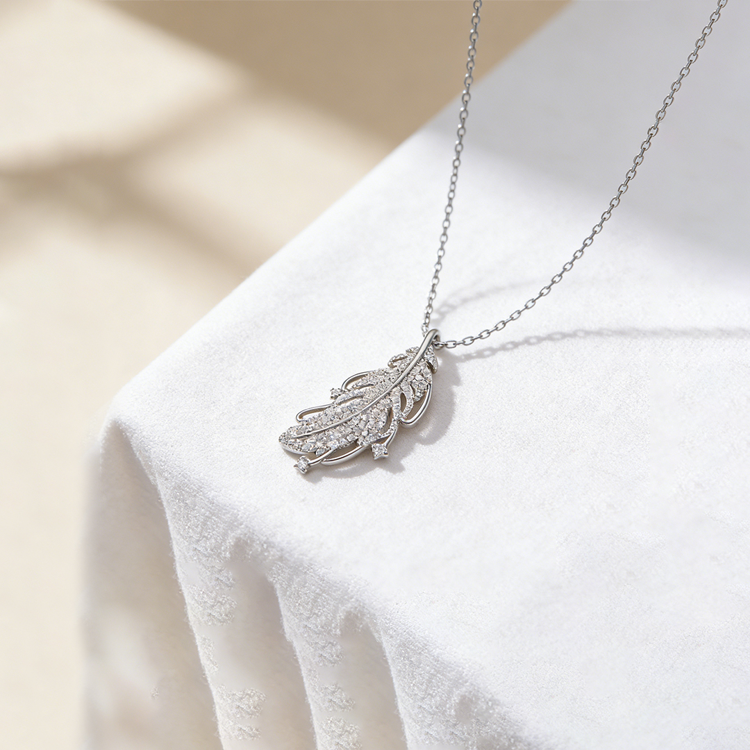 Your Guardian Angel Watching And Protecting Feather Necklace