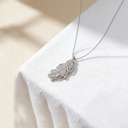 Your Guardian Angel Watching And Protecting Feather Necklace