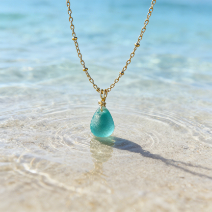 For Friends - Salty Soul Sister Sea Glass Necklace