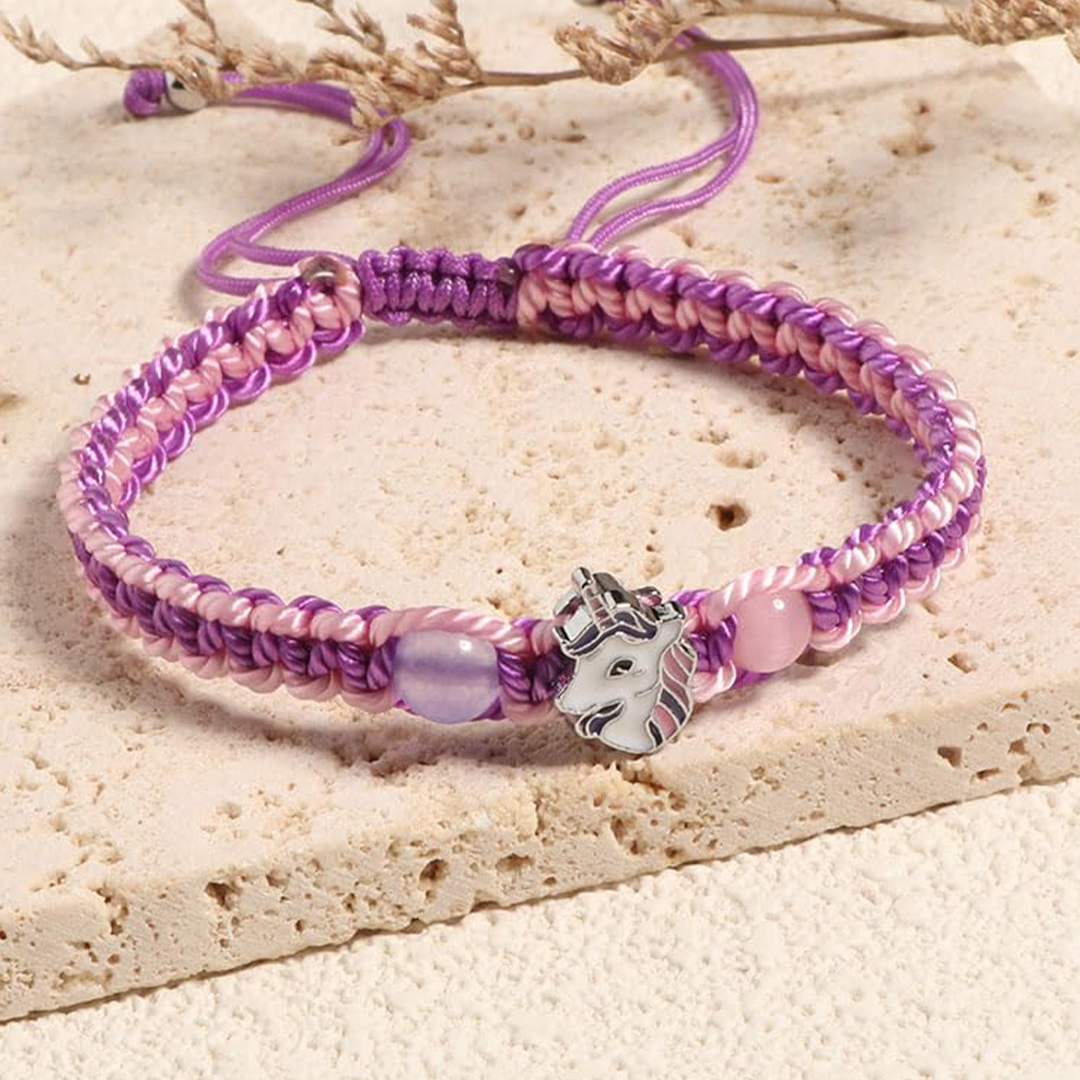 For Granddaughter- Cute Meaningful Unicorn Purple Bracelet
