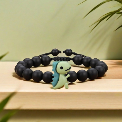 For Grandson- You are braver than you believe Dinosaur Bracelet