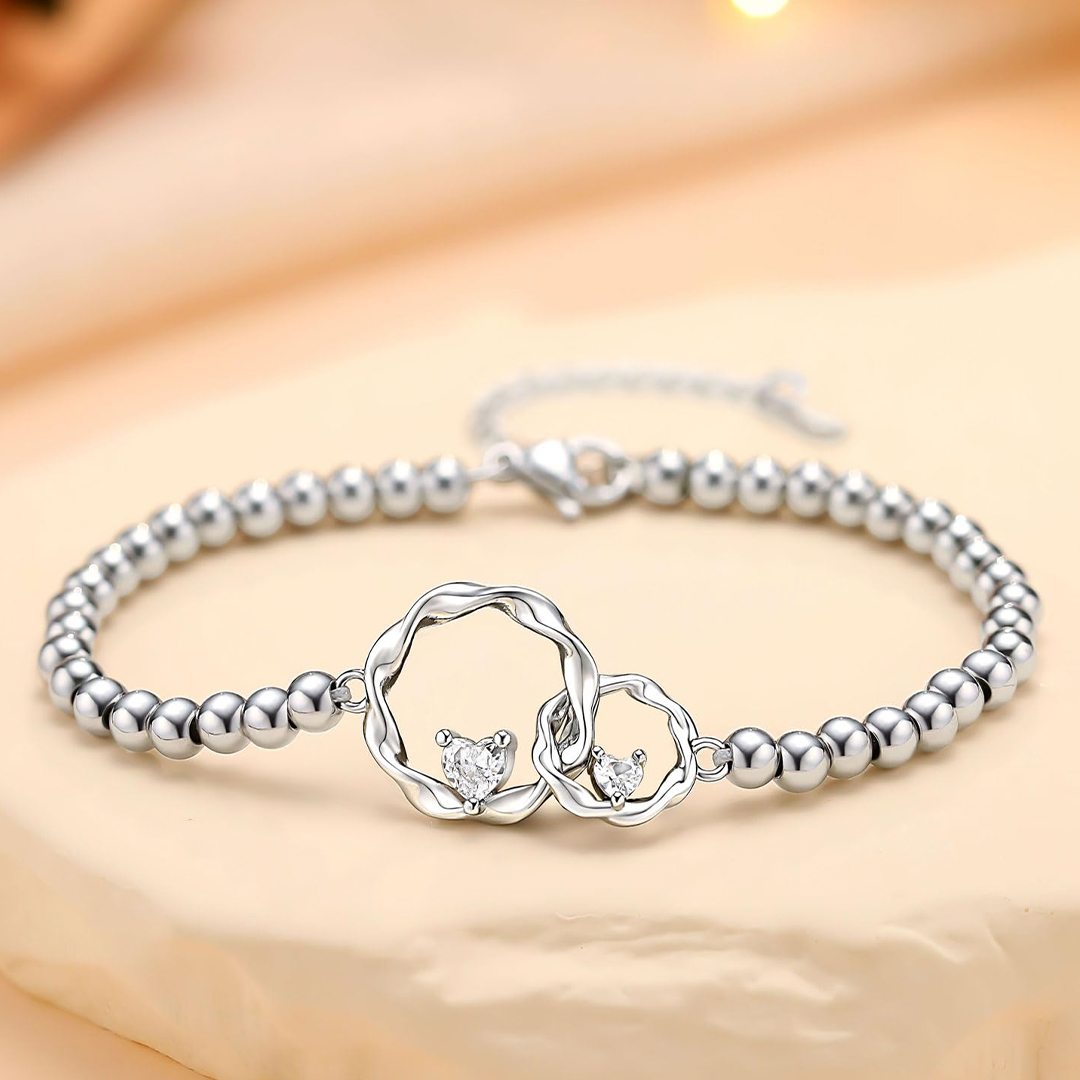 Grandmother & Granddaughter A Link That Can Never Be Undone Bead Bracelet