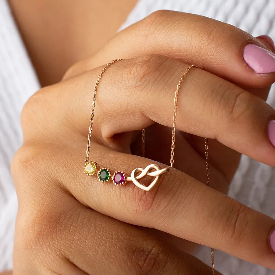 Grandma's/ Mama's tears of joy specialized with 1-10 kids birthstones Necklace