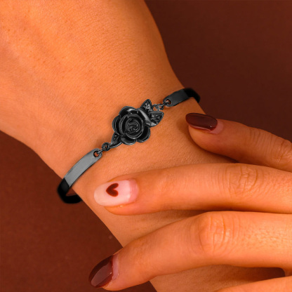 Black rose stands for survival bracelet