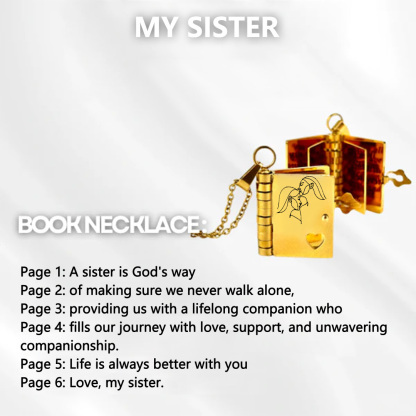 For Sisters- A sister is God's way Book Necklace