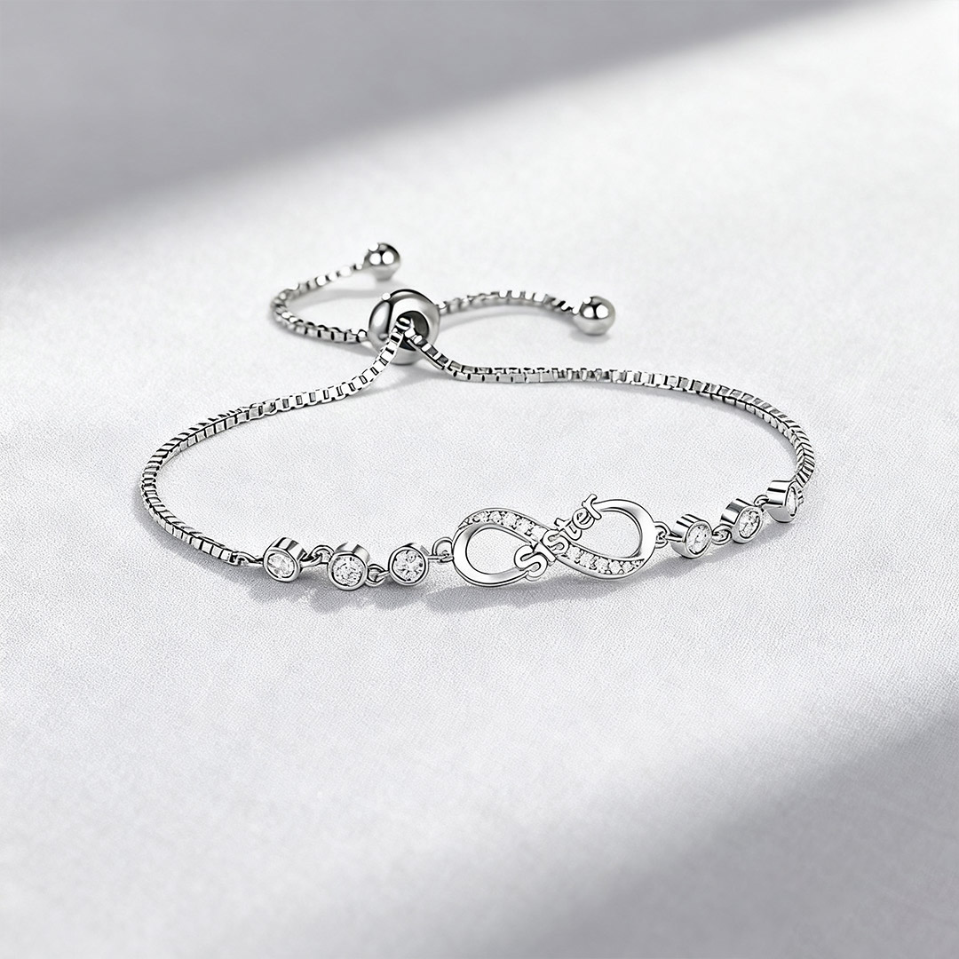 A sister is God's way of making sure we never walk alone Infinity Bracelet