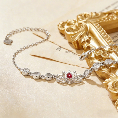 Fuck It and Begin Again Waterlily Lotus Flower Bracelet